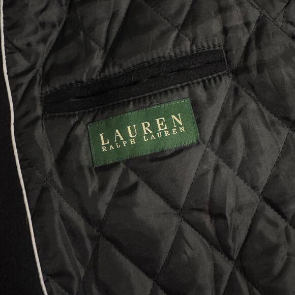 LAUREN RALPH LAUREN Mens Cashmere Blend Black Coat Jacket 44 - Picture 5 of 13
